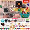 Conjunto de Brinquedos de Cozinha para Crianças 92/69/59 PCS Kit de Acessórios de Cozinha de Brincar com Panelas de Brincar Comida de Brincar Brinquedo de Cozinhar Meninas Meninos Presente