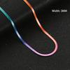 2/3/4/5mm Wide Women Stainless Steel Flat Blade Chain Necklace for Men Trendy Accessories Neck Choker Jewelry Gift