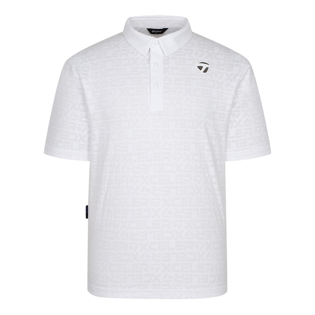 TAYLORMADE APPAREL Men'S Logo Jacquard Collar Short Sleeve T-Shirt T8031To2141-100