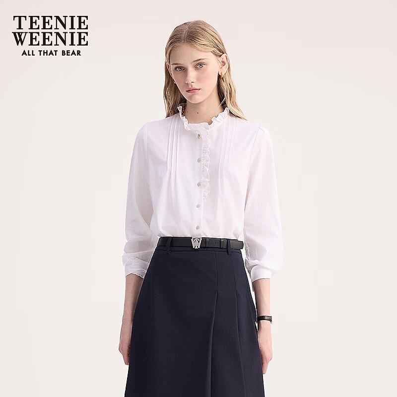 Teenie Weenie Women s Elegant Ruffle Collar Blouse M