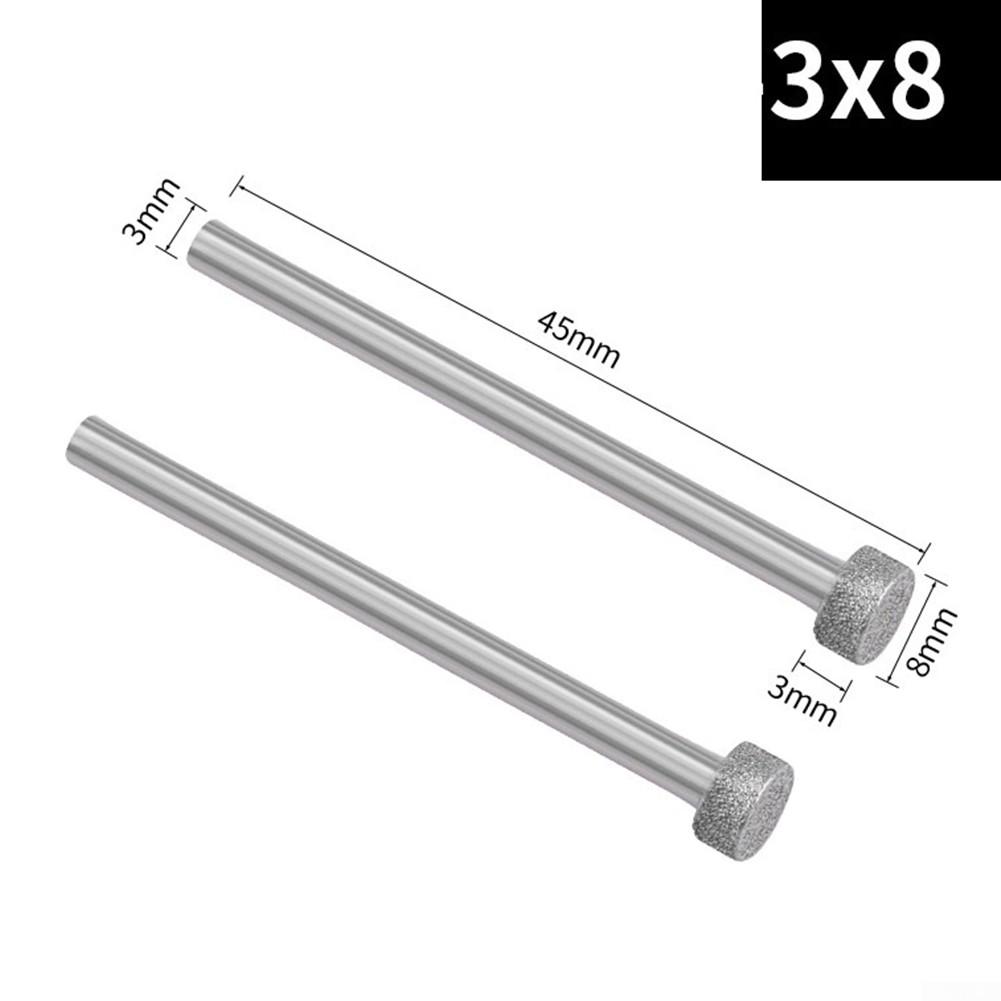 Schleifscheibe T-Typ, 3 mm Schaft, 6/8/10/10 mm Schleifmittel