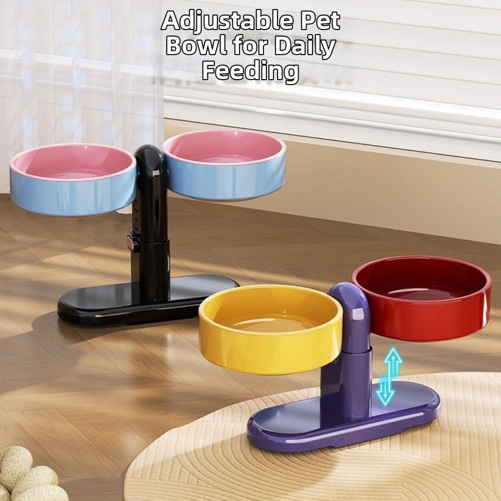 Rotatable Cat Food Water Bowl Suction Cup Type Cat Dog Dual-use Bowl Dog Accessories