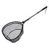 Floating Fishing Net Aluminum Alloy Rubber Foldable Extendable Portable Fish Landing Net for Easy Transportation and Storage Black
