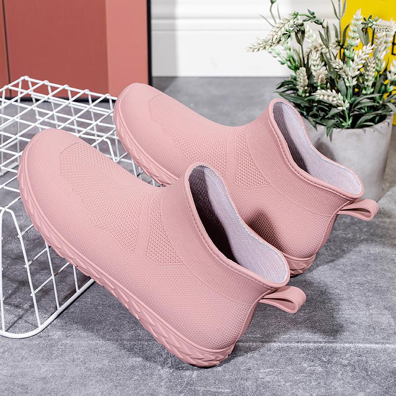 2025 new low tube rain shoes women's fashion simple and versatile rain boots low tube women's water shoes export