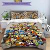 Flintstones 3pcs Bedding Set Duvet Cover Closure Includes 1 Duvet Cover & 2 Pillowcases for All Seasons Bedroom Home Dorm Decor