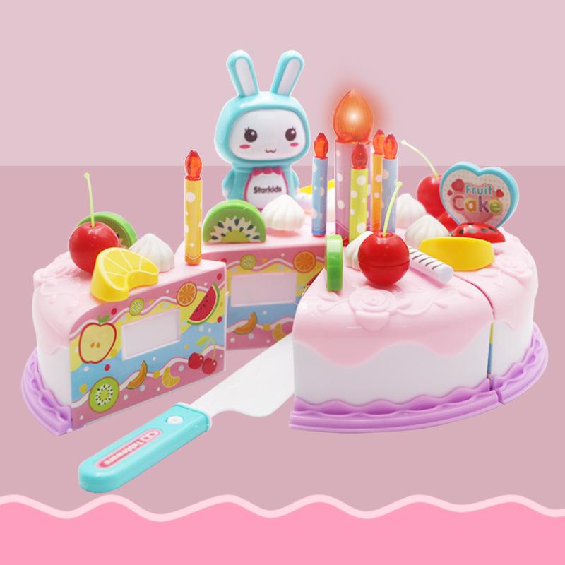 Kids' Cake and Fruit Cutting Playset - Fun Kitchen Toys for 3-Year-Olds