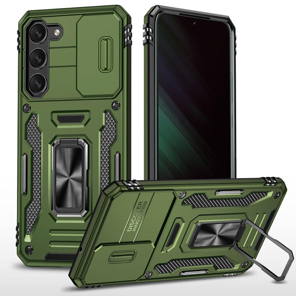 For Samsung S26 Ultra S25 Edge S24 S23 FE S22 S21 Plus Heavy Duty Protection Case Hard 2 in 1 Slide Camera Kickstand Phone Cover