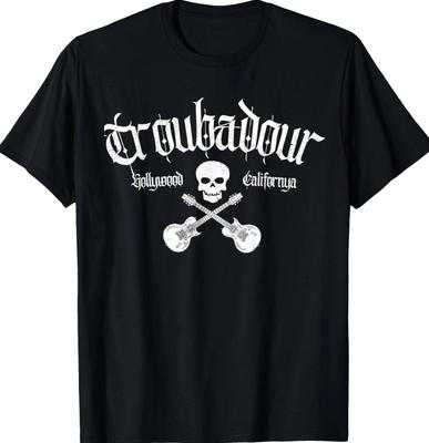 Tricou Vintage Skull Troubadour Chitară Muzică Rock, mărime S-4XL