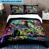 3PCS Halloween witch 3pcs Bedding,Including 3PCS Duvet Cover And 2pcs Pillowcases Perfect for Christmas,Ideal for Bedroom, Dormitory