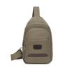 Multi-layer Men's Large Capacity Canvas Crossbody Chest Bag - Convenient Single Shoulder Portable Storage for Work.