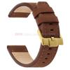 Vintage Matte Genuine Leather Watch Band for Omega for Rolex 18/20/22/24mm Black Brown Thick Straps Stitching Cowhide Wrist Belt
