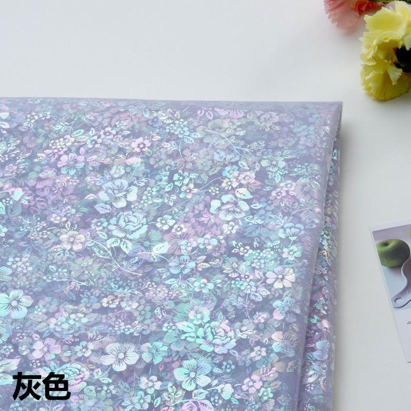 1/3/5 jardów iridescentna gradientowa drukowana tkanina siatkowa na ręcznie robione DIY szycie odzieży spodni spódnic akcesoria dekoracyjne wykończenia kokardek