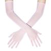 Guantes elásticos para mujer de 54 cm de largo, suaves, de poliéster, transparentes, guantes elegantes para boda, fiesta, uso diario