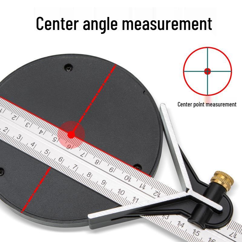 High-Precision Adjustable Stainless Steel 90-Degree Right Angle Woodworking Ruler with 45-Degree Multi-Function Combination.