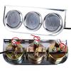 Car Triple Gauge Set Mechanical Chrome Plated 3 In 1 Voltage Oil Pressure Water Temperature Meter Kit DC10 To 15V