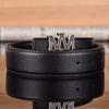 New Men's Belt, Stylish, Casual, and Versatile, with a Lychee Pattern
