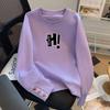 Womens Crewneck Sweatshirt Loose Fit Casual Pullover Top Geometric Print Plus Size Fall Winter