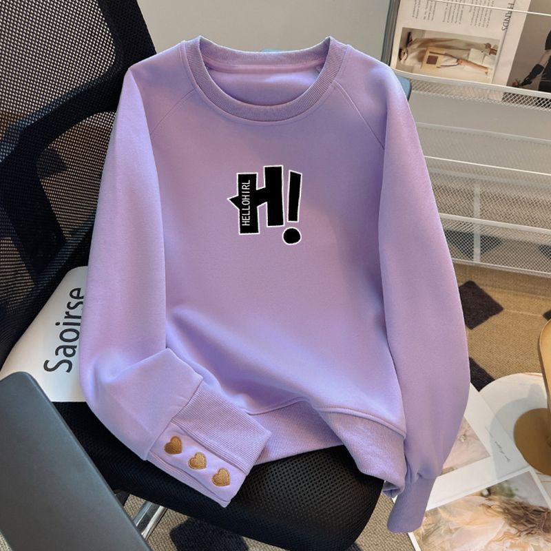 Womens Crewneck Sweatshirt Loose Fit Casual Pullover Top Geometric Print Plus Size Fall Winter
