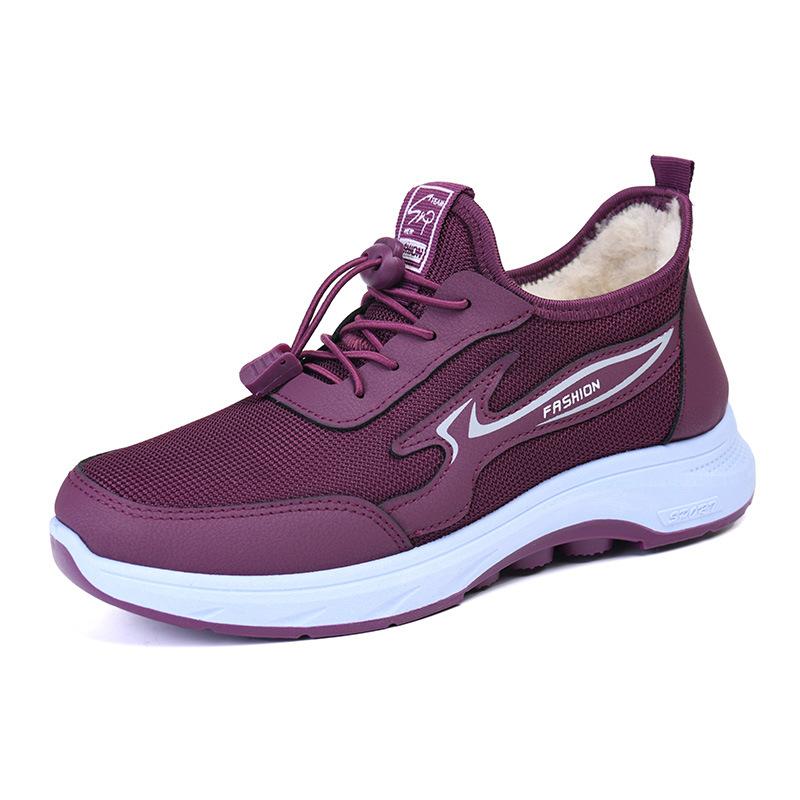 Baskets d'hiver pour femmes Chaudes Antidérapantes Confortables à Lacets Bottes en Coton 2025 Vêtements d'Extérieur Résistantes à l'Usure Légères Bottes de Neige