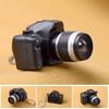 Cute Mini DSLR Camera LED Lighting Voice Pendant Keychain Key Ring Gift Decor
