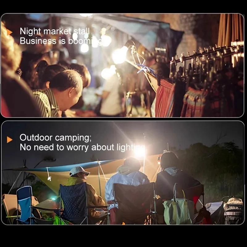 Linterna Recargable Solar de Doble Fuente de Luz Ligera Impermeable Perfecta para Camping y Actividades al Aire Libre Lámpara de Emergencia
