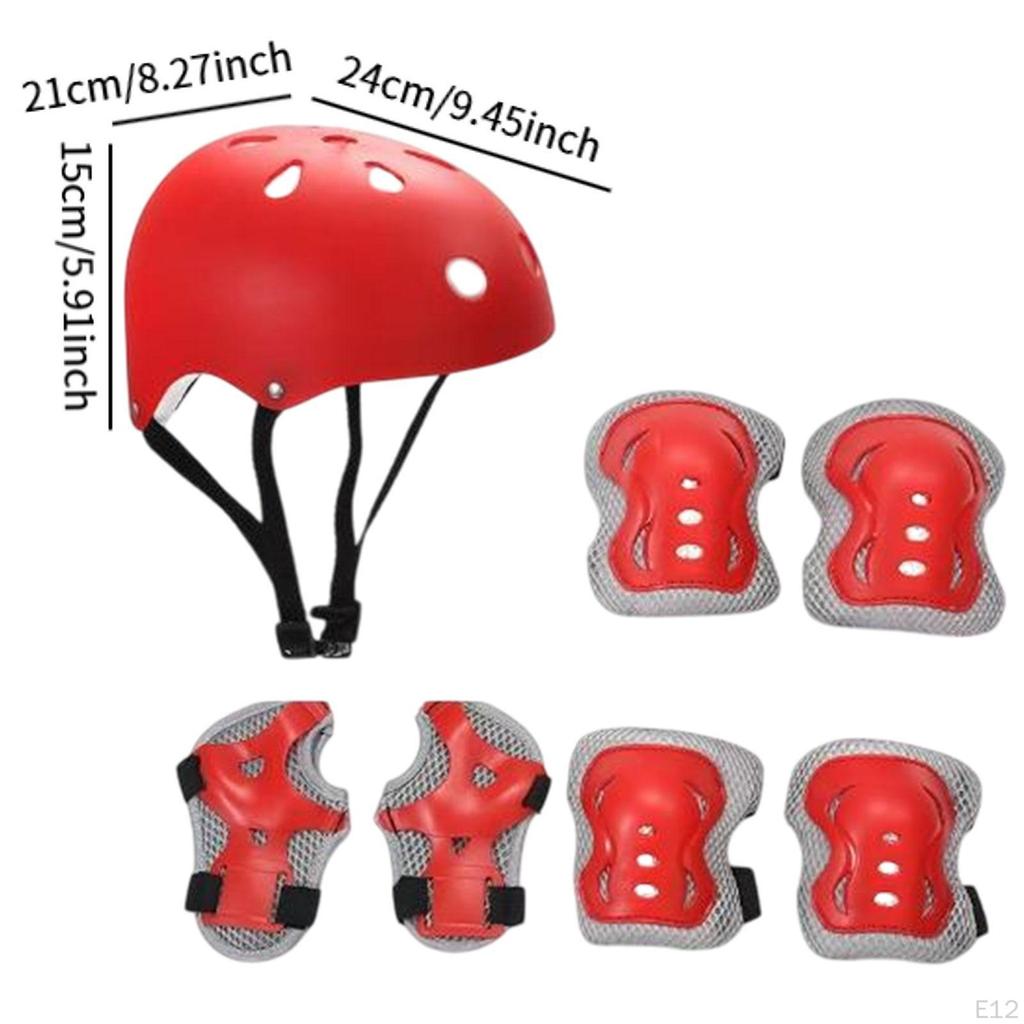 Kids Bike Helmet Set Ventilation for Skateboarding Outdoor Sports Boys Girls