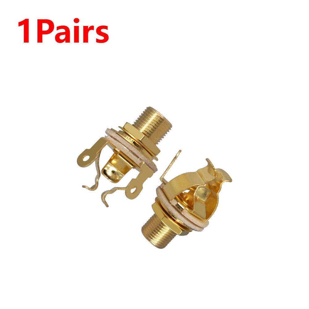 1-5Pairs Guitar Pickup 1/4 Inch 6.35Mm Output Jack Guitar Stereo Socket Parts Guitar Mono Jack Socket for Electric Guitar Bass