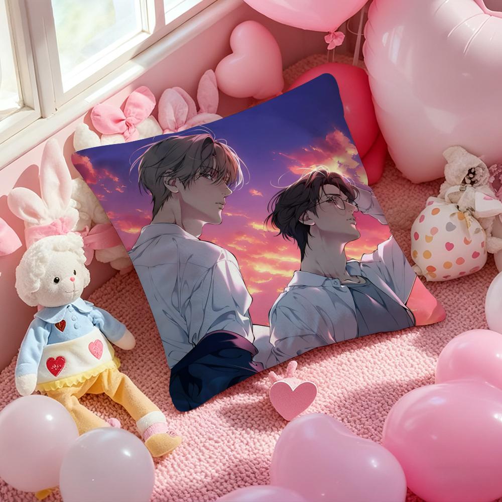 Anime L-Lost in the C-Cloud Pillow Case Soft Plush Fabric Double-Sided Printed Cushion Cover Warm Winter Sofa Pillow Case