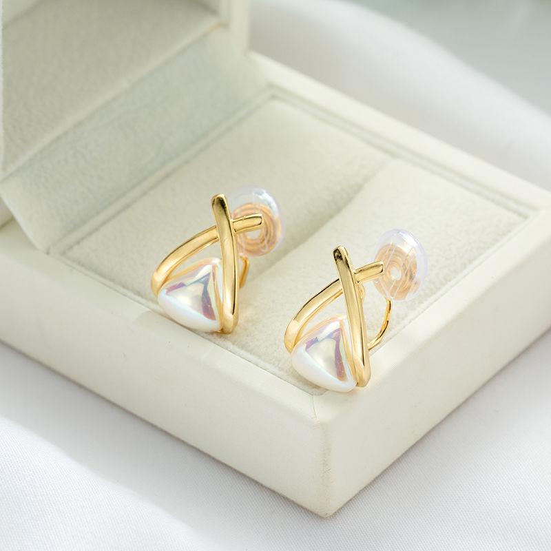 

Серьги без ушей с москитной сеткой, зажимы для ушей, крестики с имитацией жемчуга, аксессуары для ушей, роскошные серьги без пирсинга, женские 2023