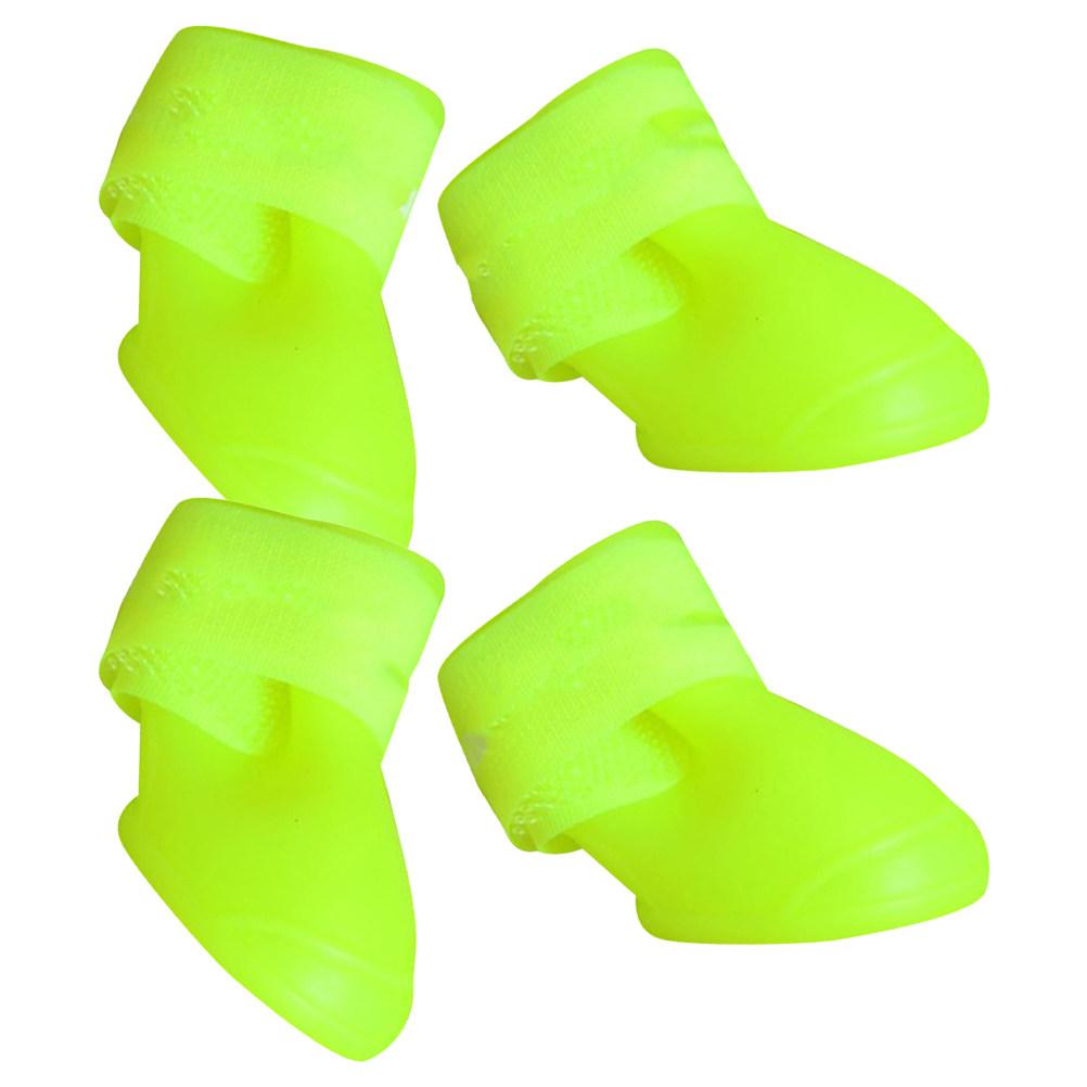 

Puppy Rain Color Rubber Waterproof Anti-Slip Dog Shoes for Walking on Mud Wet Floors Deck Beach Easy to Wear світло-зелений колір