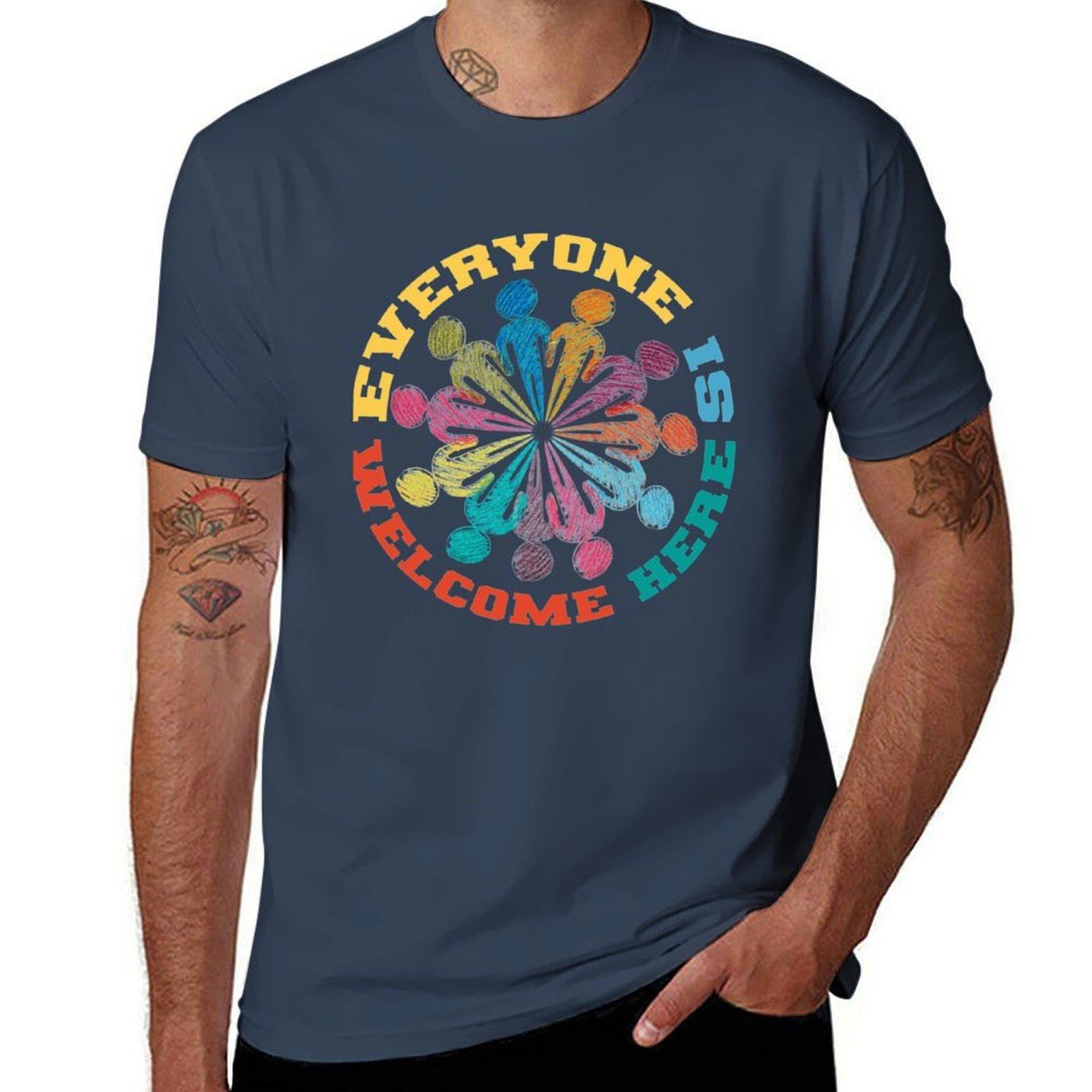 Everyone Is Welcome Here TShirt Holiday Lightweight TShirt S