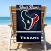 Custom Name Beach Towel Basketball Texans Logo Beach Towel, Soft Microfiber, Gift for Her/Him, Birthday, for Pool, Beach, Travel, Fan Gifts