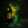 Unique Gift Solar Powered Frogs Garden Lanterns Resins Sculpture Waterproof Ornament For Outdoor Lawn Yard Home Decors