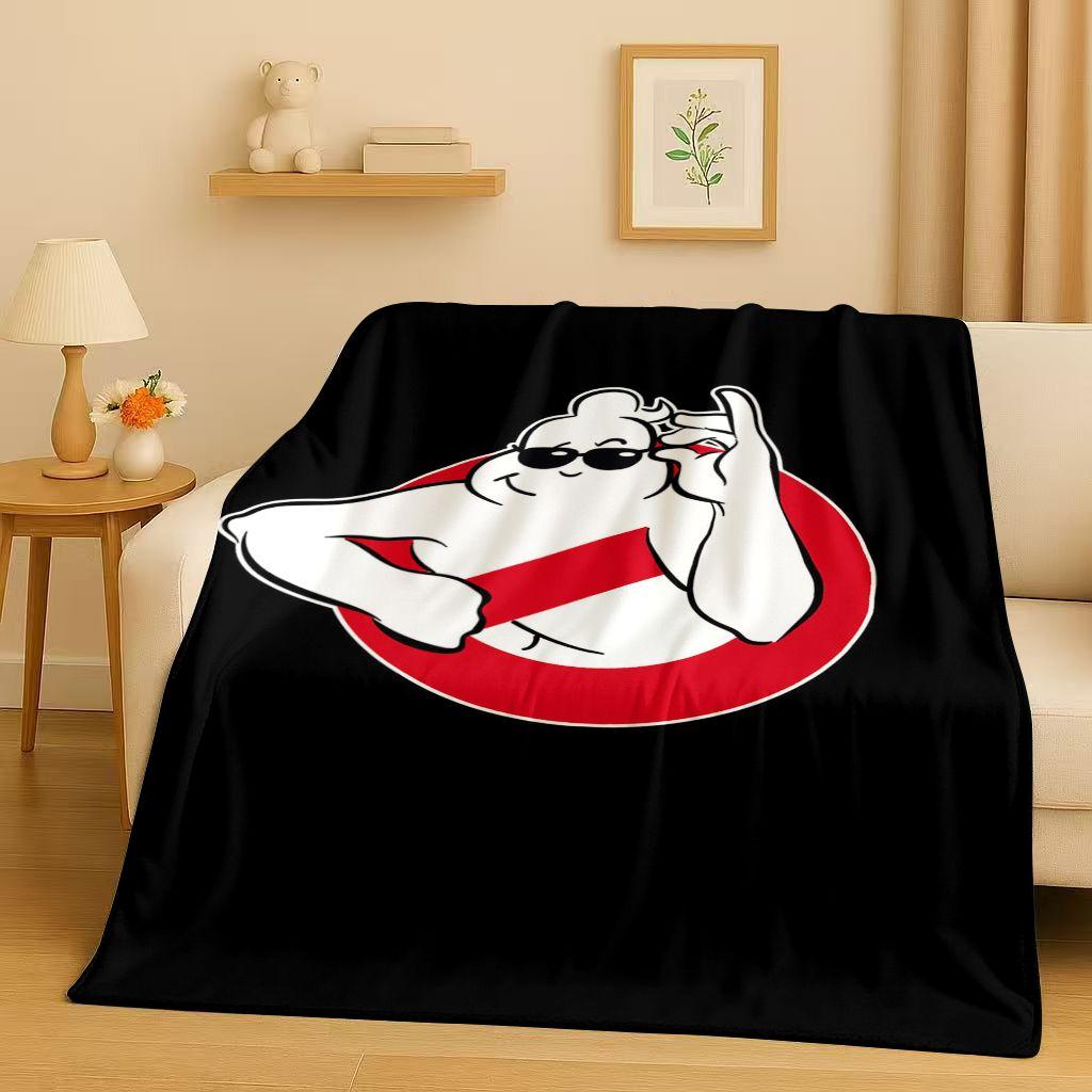 Horror Movie G-Ghostbusters Cartoon Flannel Blanket,Ultra Soft Warm Plush Throw for Home Bedroom Bed Sofa Cover Office Camping