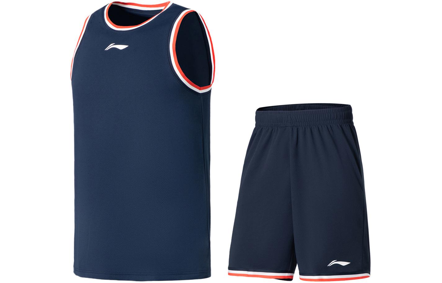Коллекция баскетбольной одежды Li Ning Повседневная спортивная одежда Мужская Гуандунский синий AATU047-1 2XL