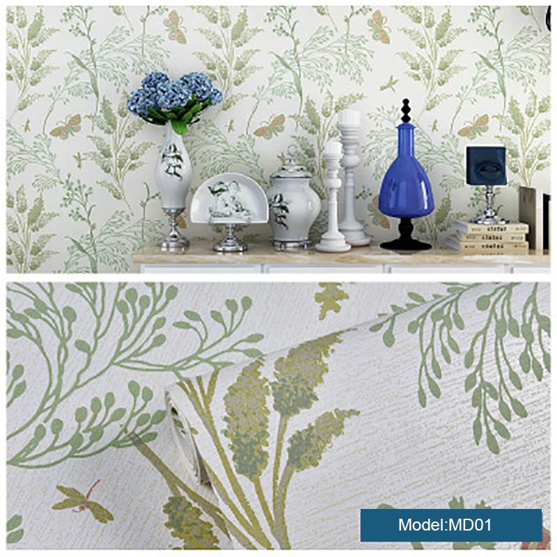 Americká retro samolepicí tapeta 3D netkaná textilie venkovské květiny ložnice obývací pokoj restaurace tapety samolepicí