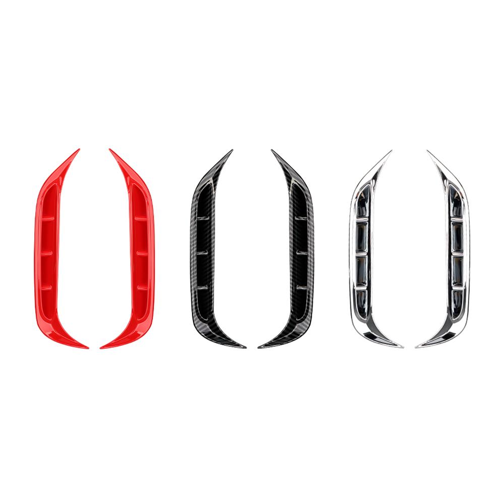 ABS Chromium Silver Carbon Fiber Style Front Fog Lamp Air Outlet For Kia Sportage NQ5 LHD/RHD