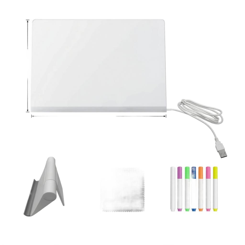 Kids Light Up Drawing Board - Acrylic Transparent Writing Tablet for Tracing, Sketching, and Creative Play, LED Light Board