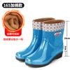 Medium tube rain shoes women soft sole medium tube adult antidrop super thick water boots deodorant thickened super light rain shoes rain boots