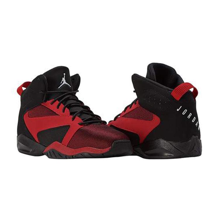 Jordan Lift Off Vintage Cushioning, Wear Resistant Mid top Children's Basketball Shoes Black Red AV1243-002