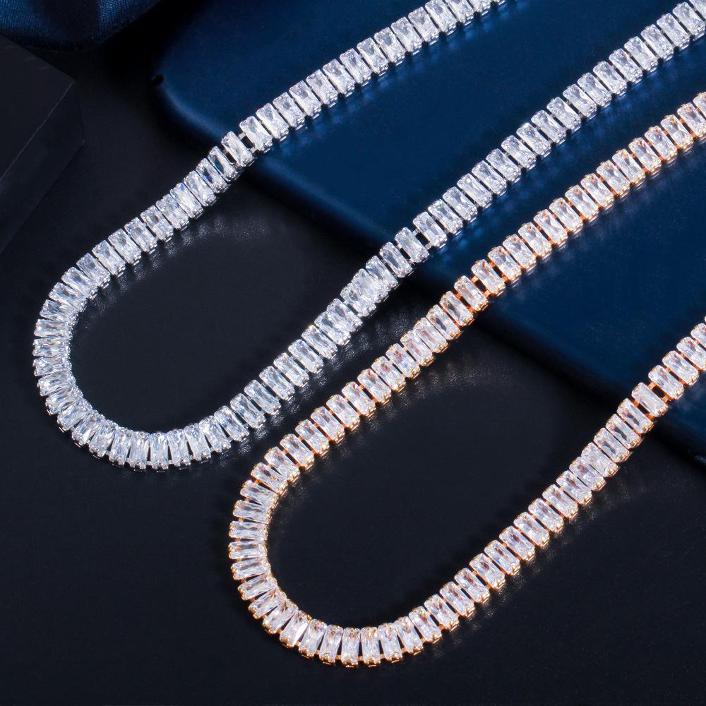 Popular Accessories Zircon Necklace Earrings Set Chain Wedding Dress Wedding Accessories