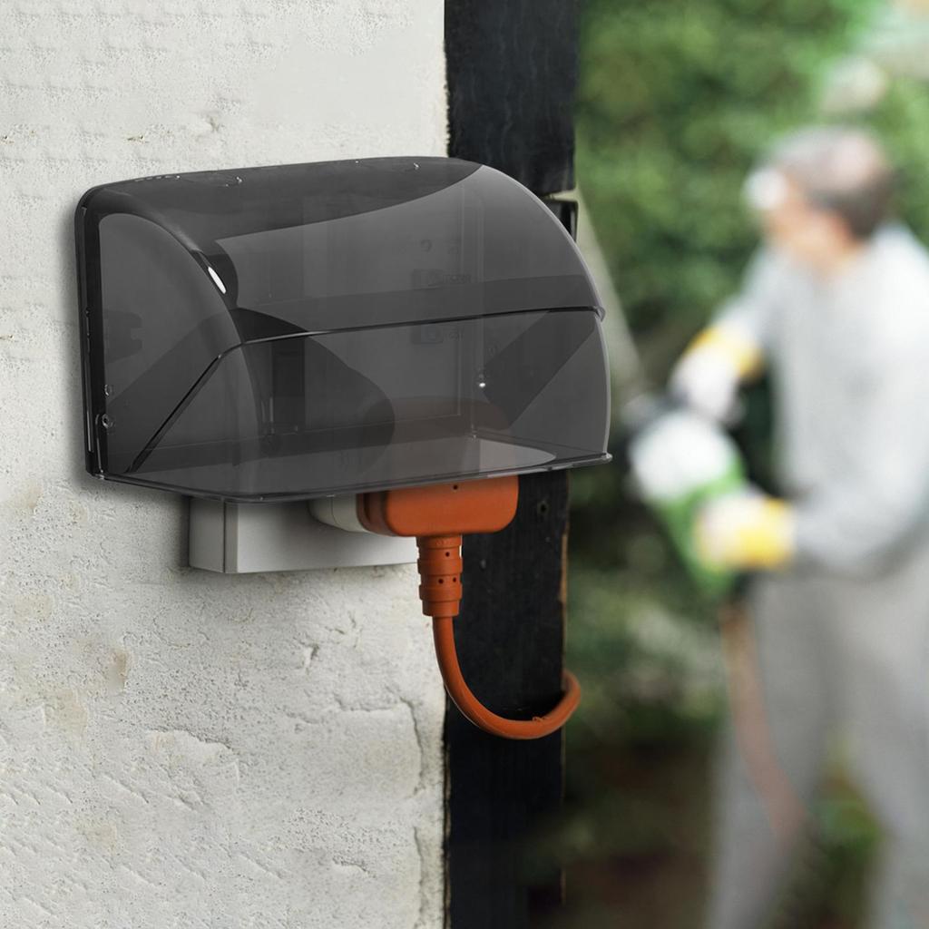 Power Socket Box, Electrical Socket Cover for Car Charging Batteries, Office