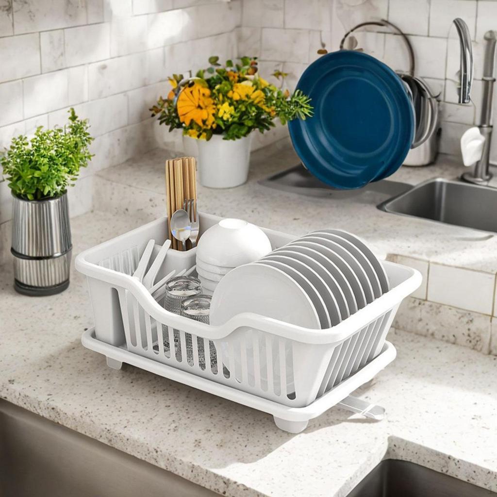 Dish Drainer, Rack, Space-saving, Versatile, Kitchen Utensil Organizer,