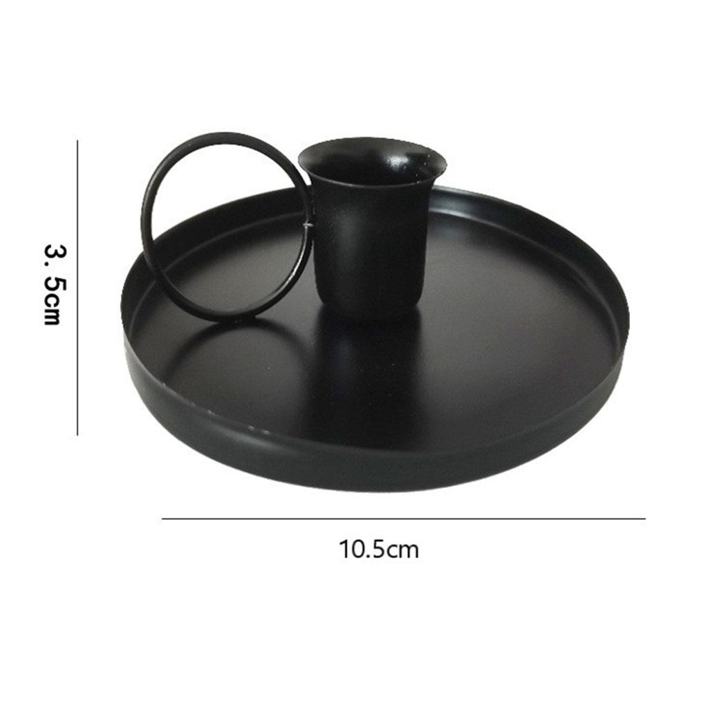 Matte Black Iron Taper Candle Holder for Taper Candles Single Head Candlestick for Wedding Dinning Party Table Candelabra