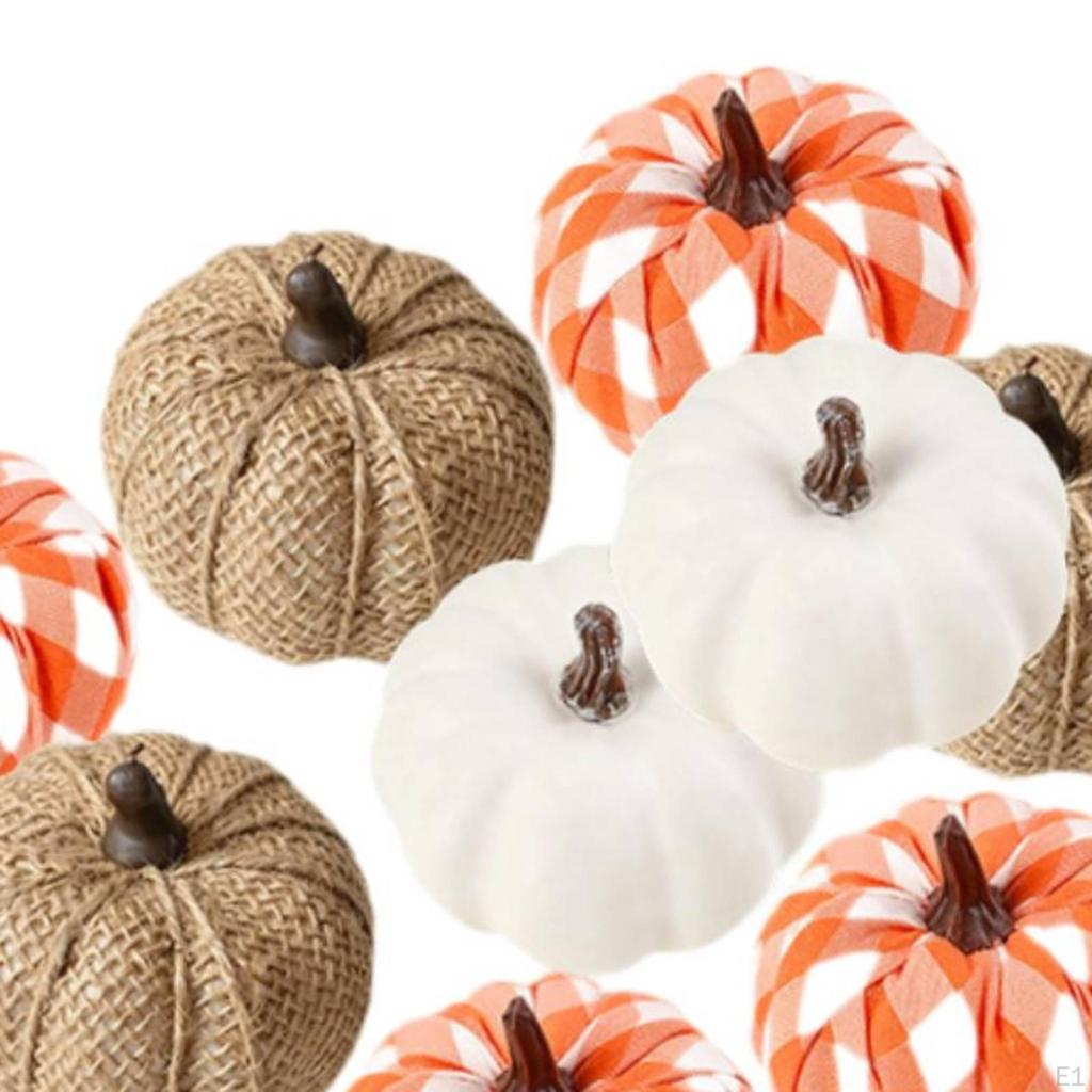 12 Pieces Artificial Pumpkins Thanksgiving Decor Decorative Simulation Fall for