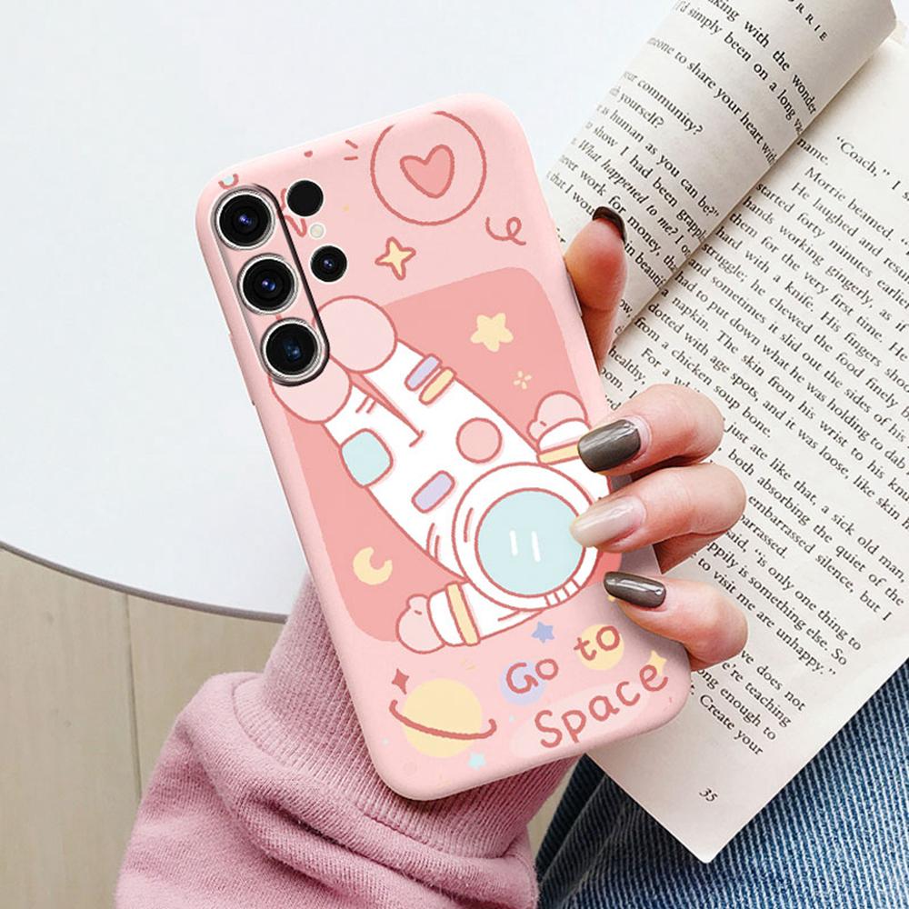 Space Astronaut Star Pattern Phone Case For Samsung Galaxy S26 S25 Ultra S24 S23 S21 S20 FE S22 Plus Silicone Shockproof Cover