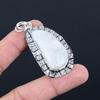 Daughters Day Sale Rainbow Moonstone Stone 925 Sterling Silver Bezel New Pendant