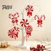Decorative Hanging Candies for Holidays 12/24/36 Pcs Candy Christmas Tree Decorations, Lollipop Picks Tree, Red Indoor Holiday Party Wall Decorations