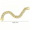 `20mm Hip Hop Geometric Link Chain Bracelet Unisex Zinc Alloy Fashion Jewelry`