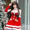 Pinxian Women's Christmas Elderly Santa Cloak Long Robe Cosplay Costume SD-174